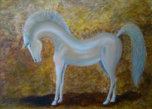 Zlati konj (Akril, 50 x 70 - 2015) - Irena Gorenc